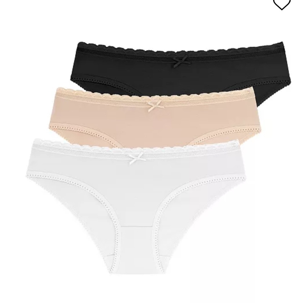 DORINA Women's Naomi 3 Pack Soft Cotton Brief Panties new medium